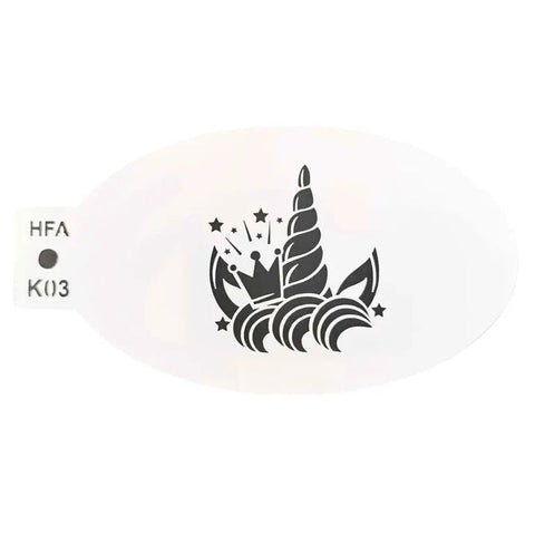 UNICORN CROWN 2.0 Face Painting Stencil - SK03