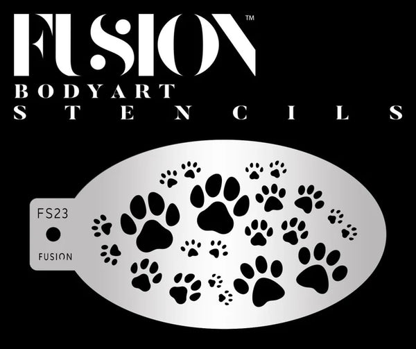 PROWLING PAW PRINT Face Paint Stencil - FS23